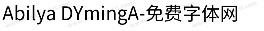 Abilya DYmingA字体转换